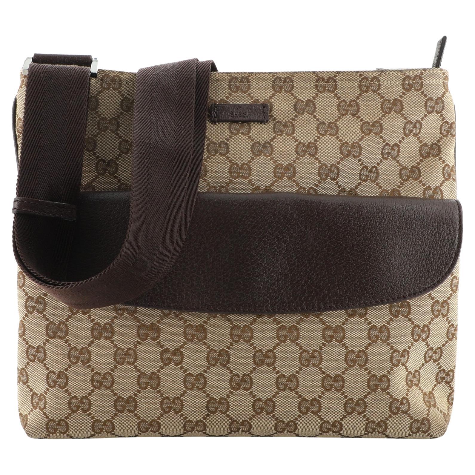 Gucci Front Zip Messenger Caleido Print GG Coated Canvas Medium at 1stDibs