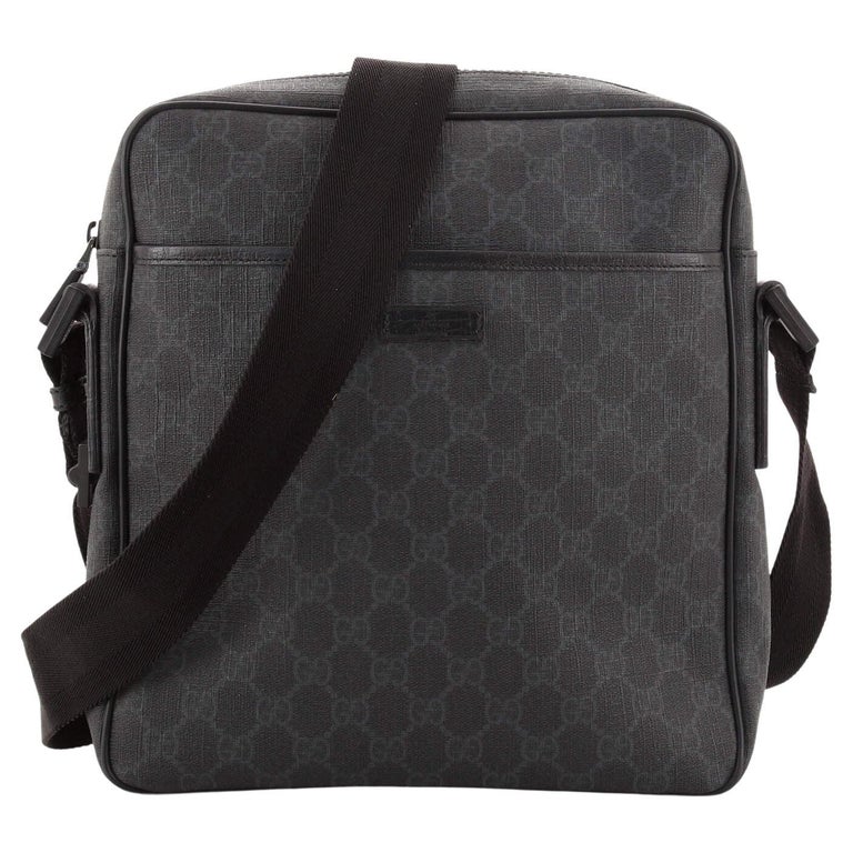 Gucci Front Pocket Zip Messenger Bag GG Coated Canvas Medium For Sale