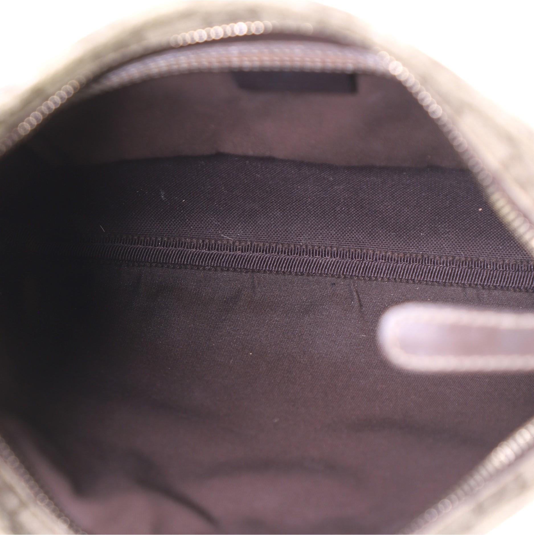 Femenino o masculino Gucci Bolsa Messenger Plana Cremallera Delantera GG Lona Estucada Mediana