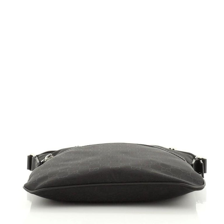 Gucci Front Zip Flat Messenger Bag GG Nylon Medium at 1stDibs gucci