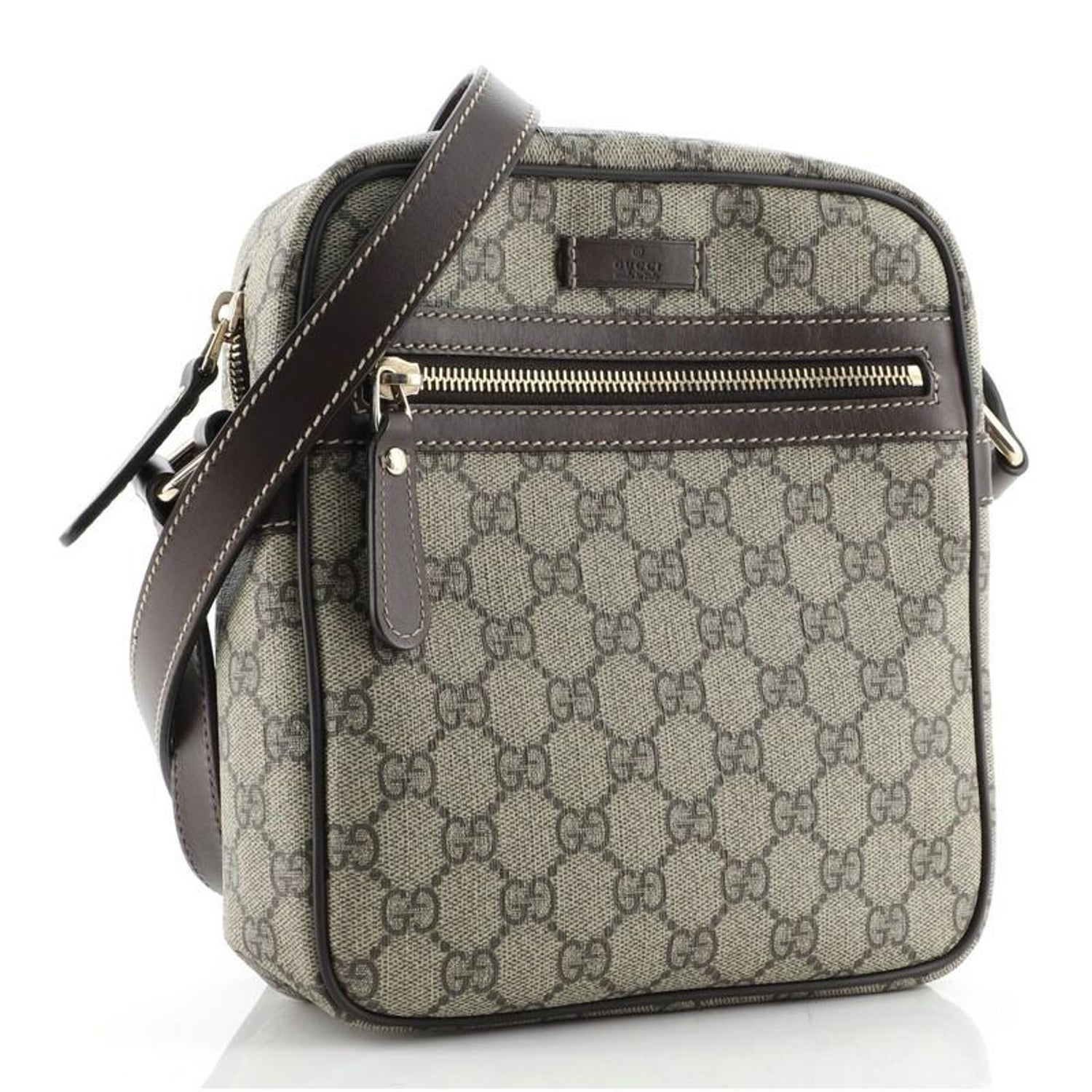 Gucci Front Zip Messenger Gg Coated Canvas Small For Sale At 1stdibs Gucci Front Zip Messenger Gg Coated Canvas Small For Sale At 1stdibs