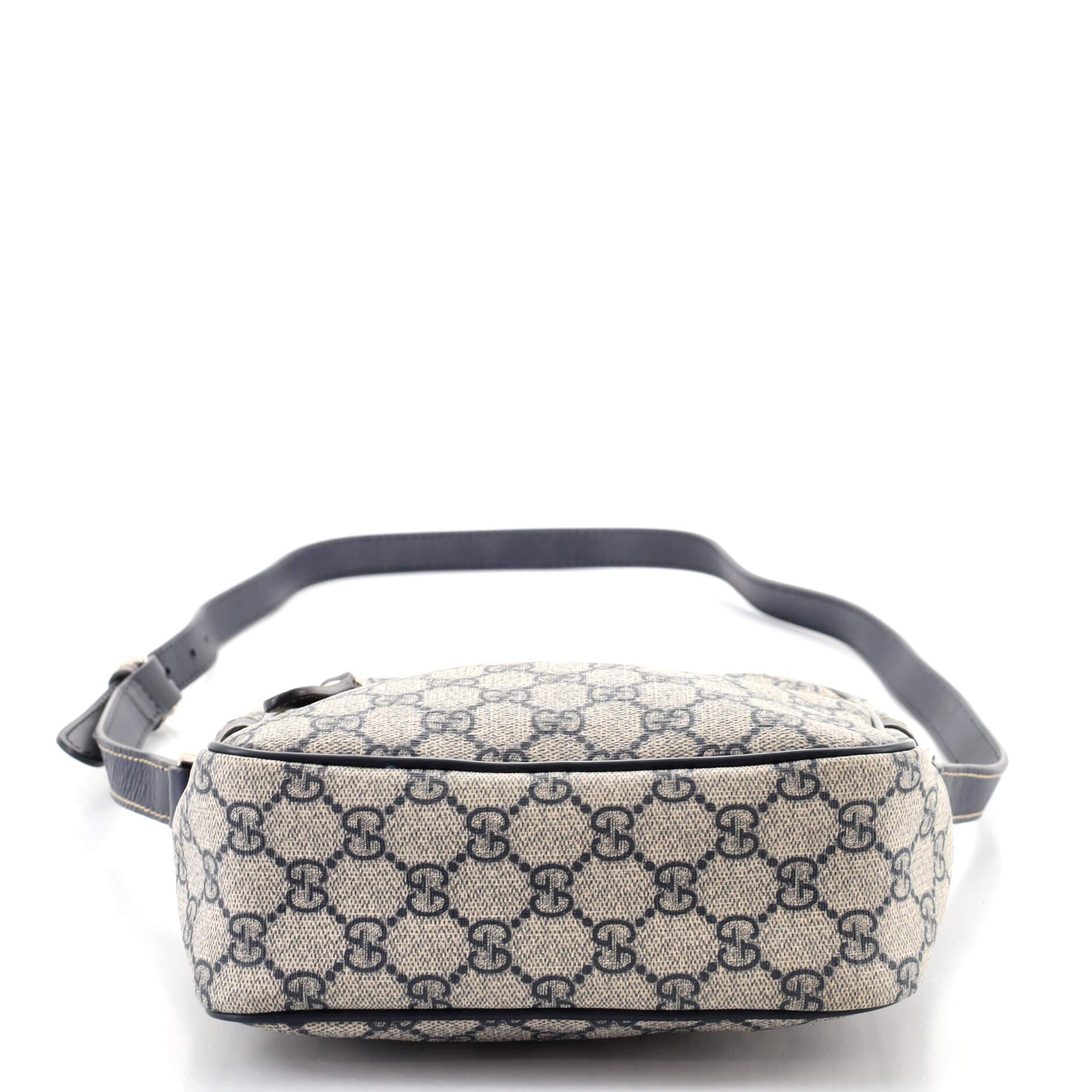 Gucci Front Zip Messenger GG Coated Canvas Small In Good Condition In NY, NY