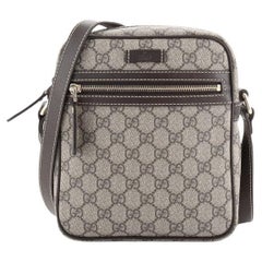 Gucci Front Zip Messenger GG Coated Canvas Small