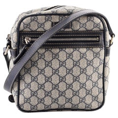Gucci Front Zip Messenger GG Coated Canvas Small