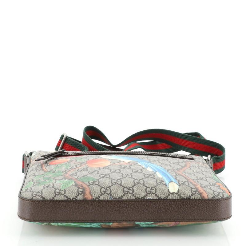 Gucci Front Zip Messenger Tian Print GG Coated Canvas Medium 1