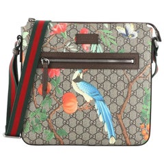 Gucci Front Zip Messenger Tian Print GG Coated Canvas Medium