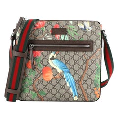 Gucci Front Zip Messenger Tian Print GG Coated Canvas Medium