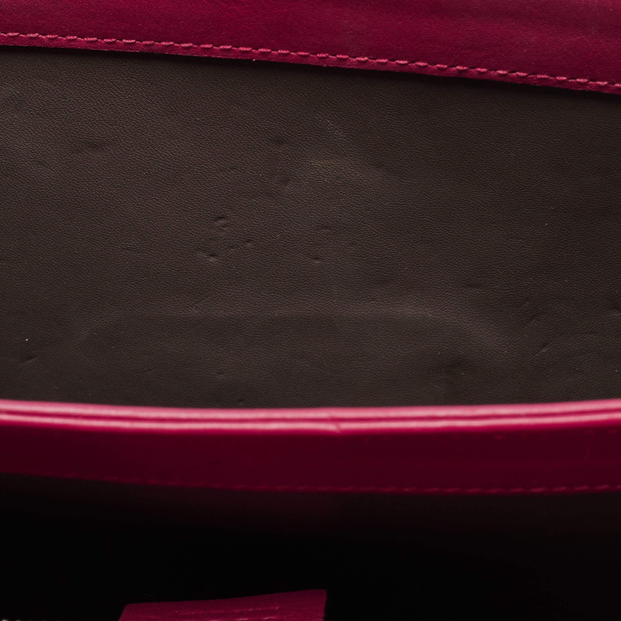 Gucci Fuchsia Glossy Leather Medium Interlocking G Shoulder Bag 8