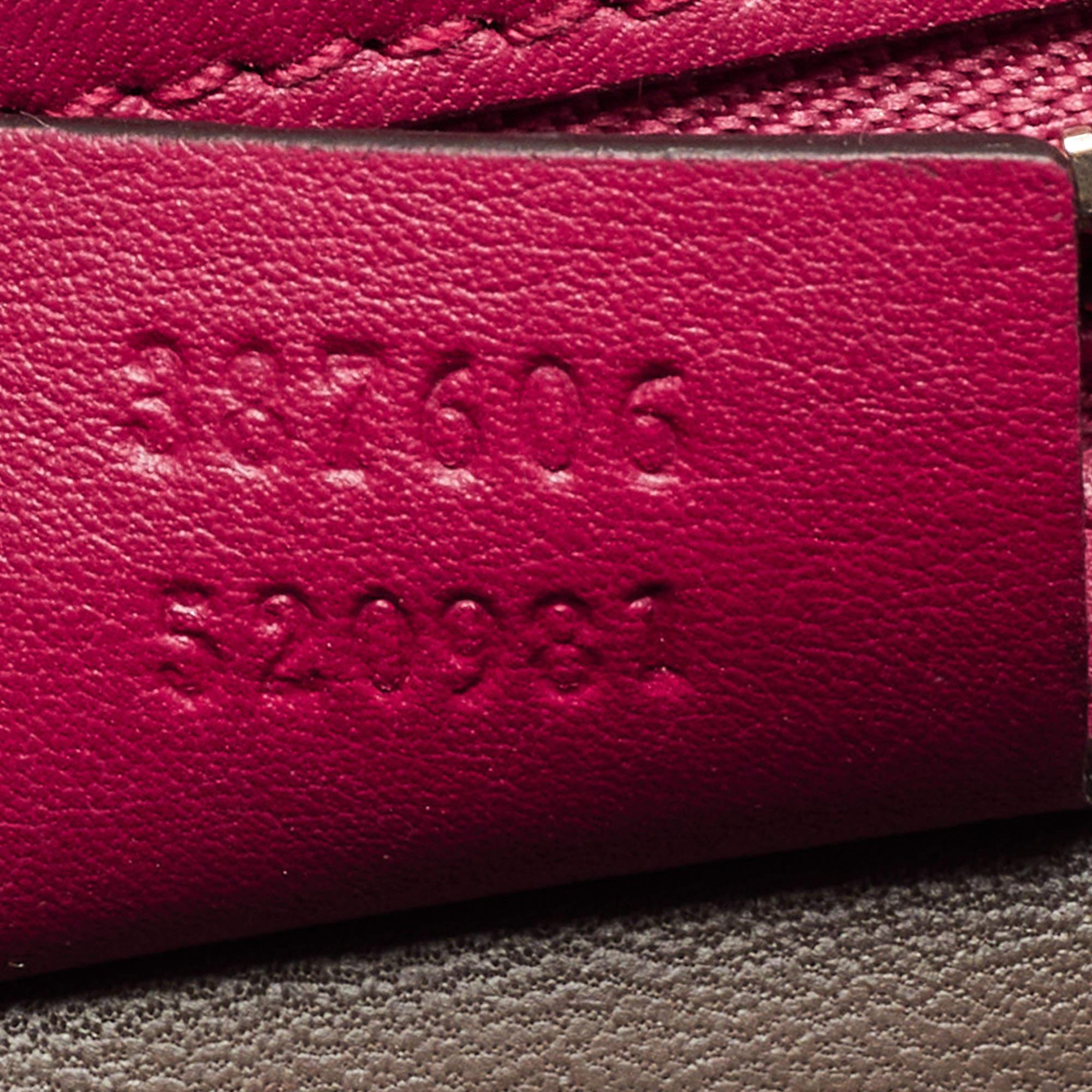 Gucci Fuchsia Glossy Leather Medium Interlocking G Shoulder Bag 11