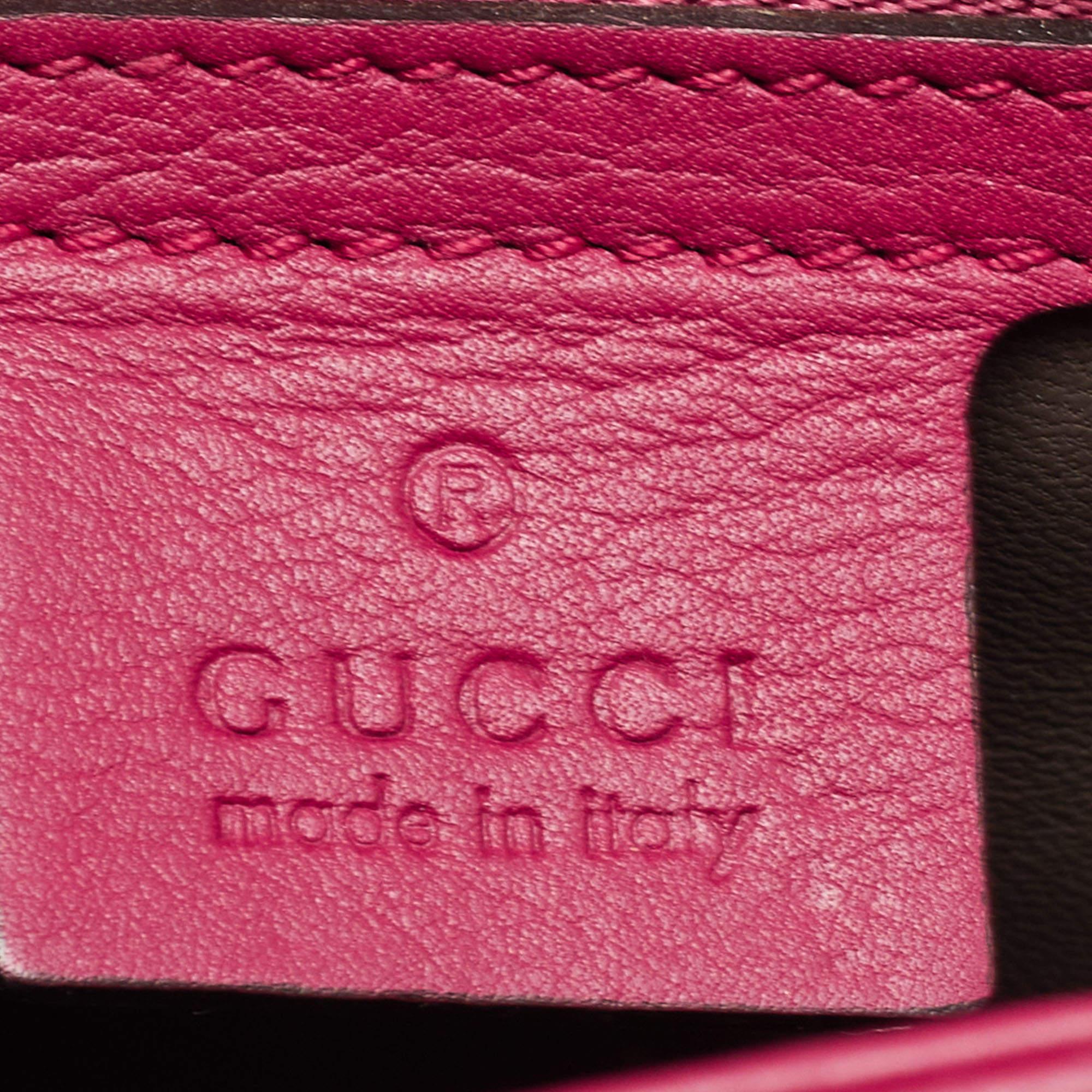 Gucci Fuchsia Glossy Leather Medium Interlocking G Shoulder Bag 12