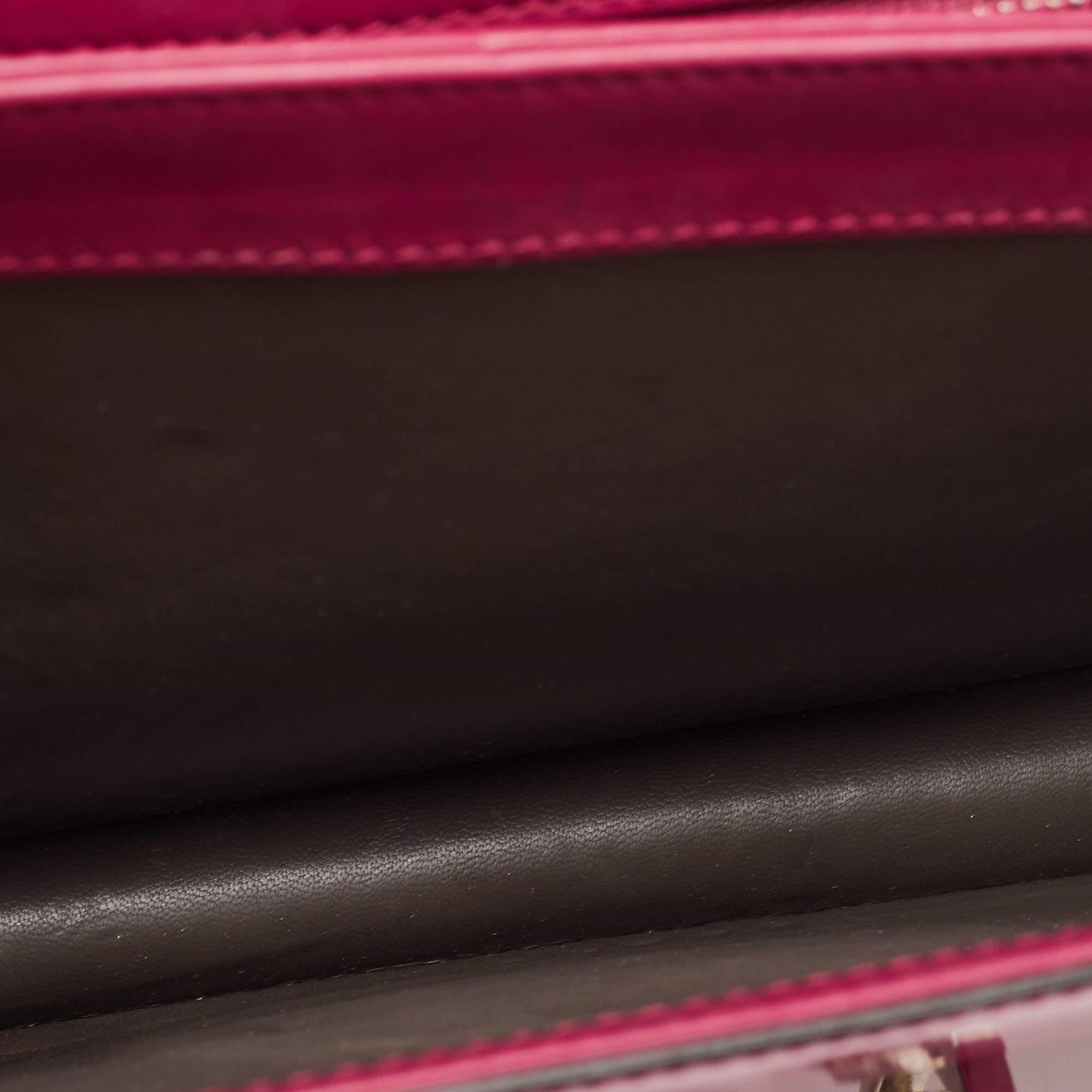 Gucci Fuchsia Glossy Leather Medium Interlocking G Shoulder Bag 14
