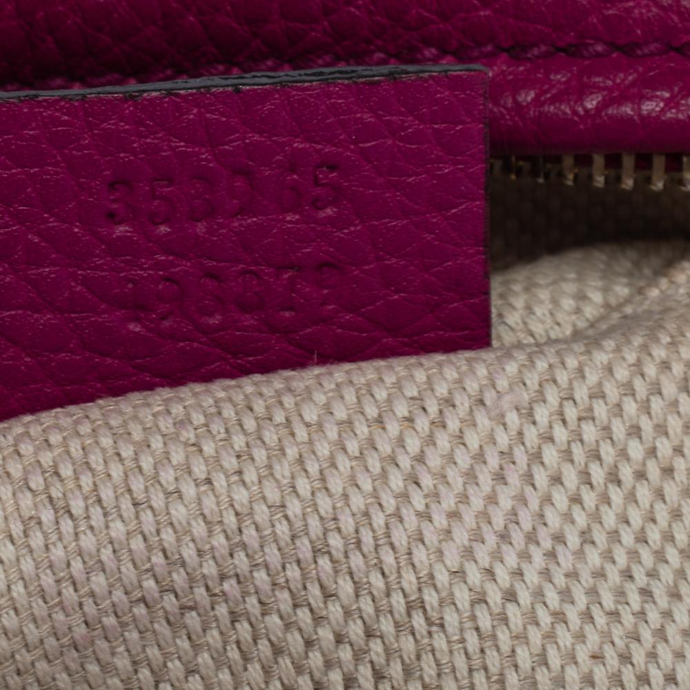 Gucci Fuchsia Leder Mini Soho Disco Kette Crossbody Tasche 6