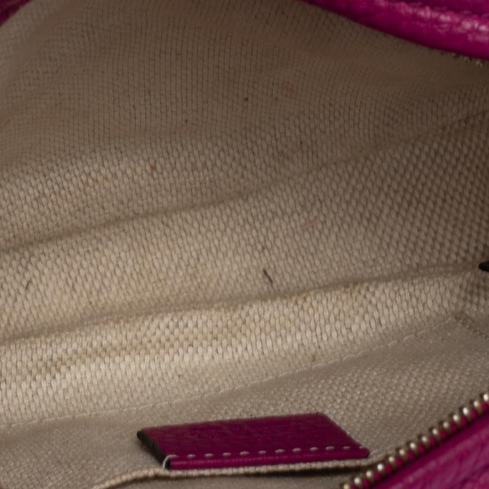 Gucci Fuchsia Leder Mini Soho Disco Kette Crossbody Tasche 2