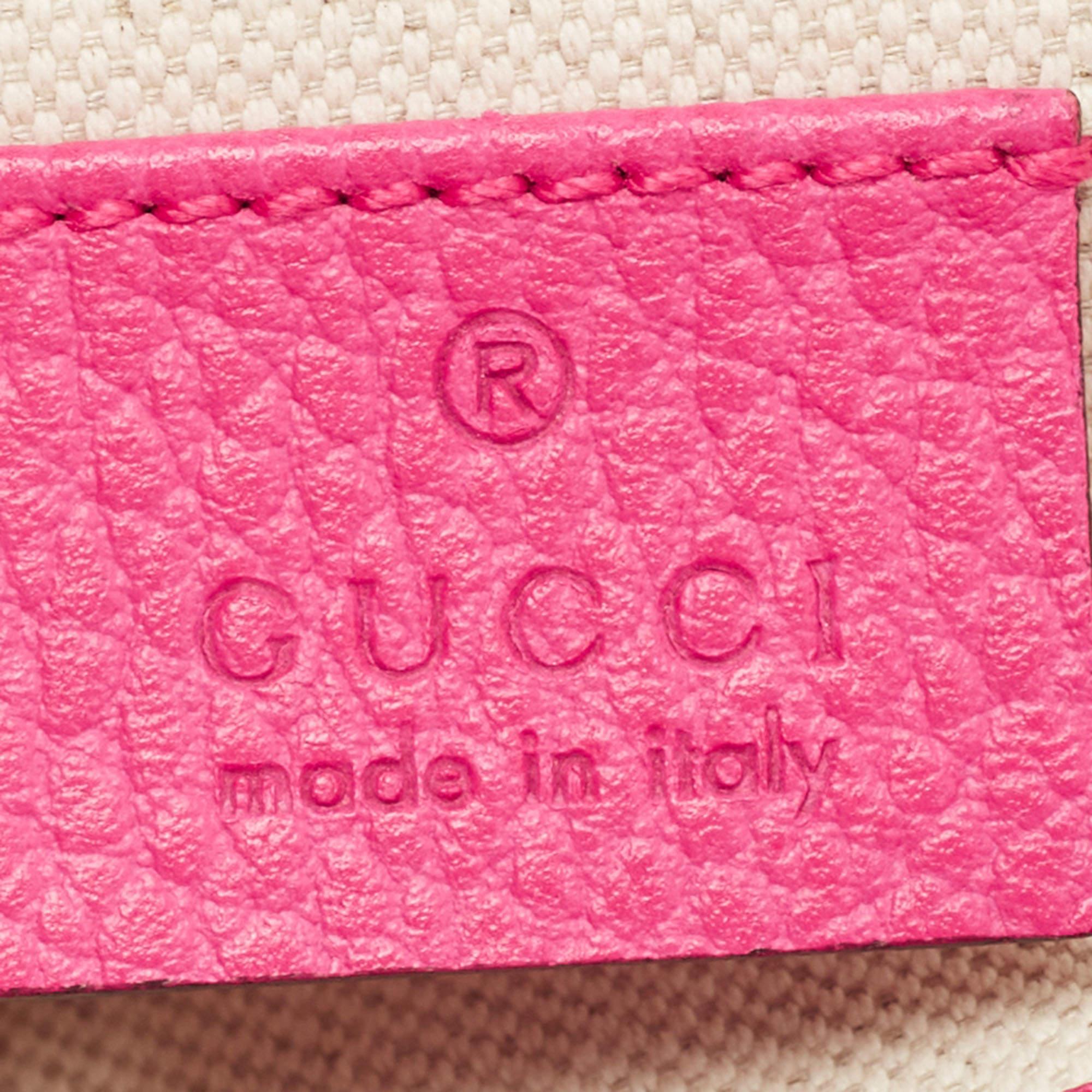 Gucci Fuchsia Leather Small Dionysus Crystals Shoulder Bag 8