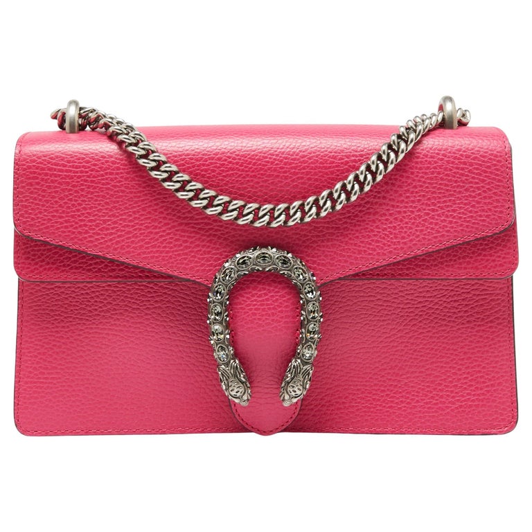 Gucci Fuchsia Leather Small Dionysus Shoulder Bag at 1stDibs