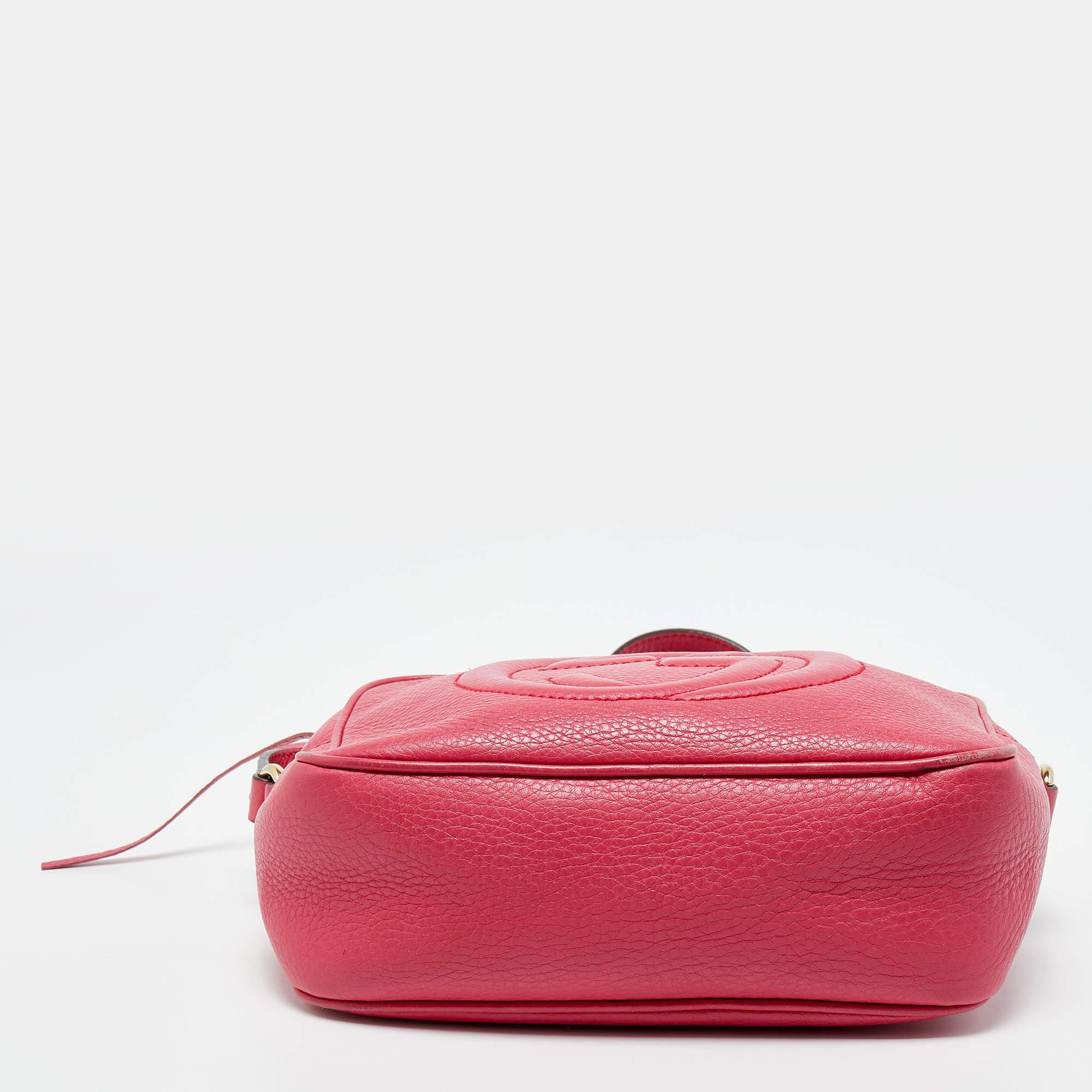 Gucci Fuchsia Leather Small Soho Disco Shoulder Bag 1