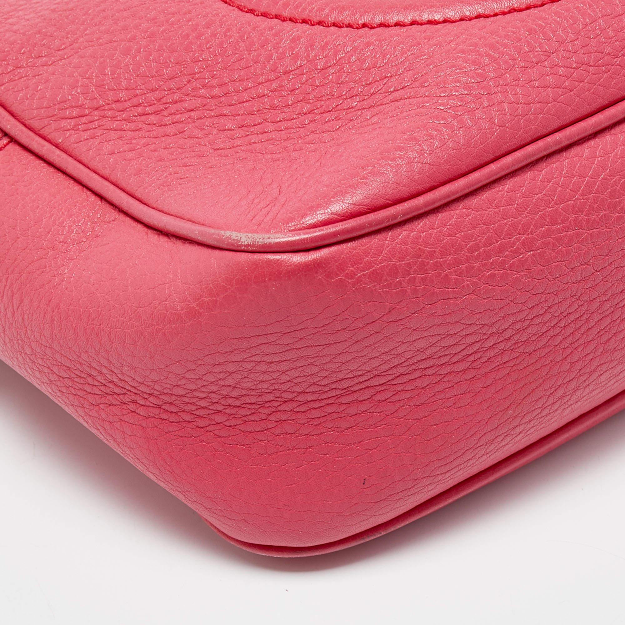Gucci Fuchsia Leather Small Soho Disco Shoulder Bag 3