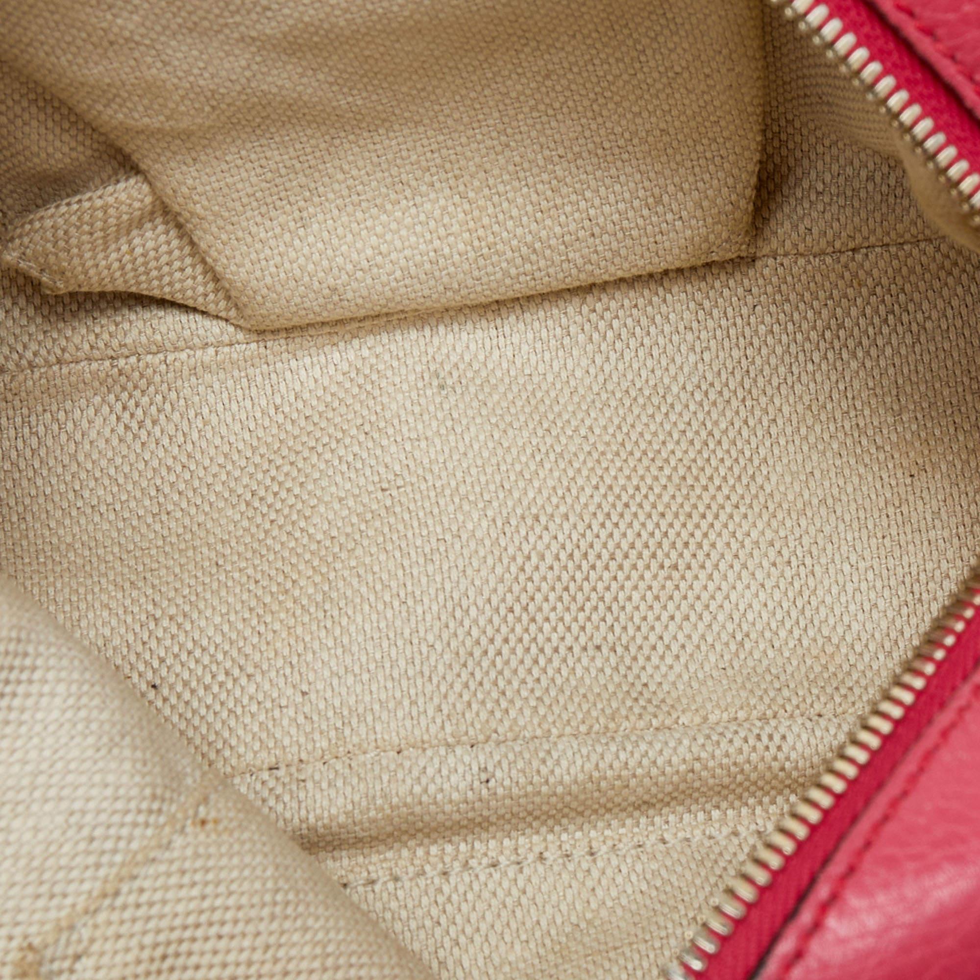 Gucci Fuchsia Leather Small Soho Disco Shoulder Bag 4