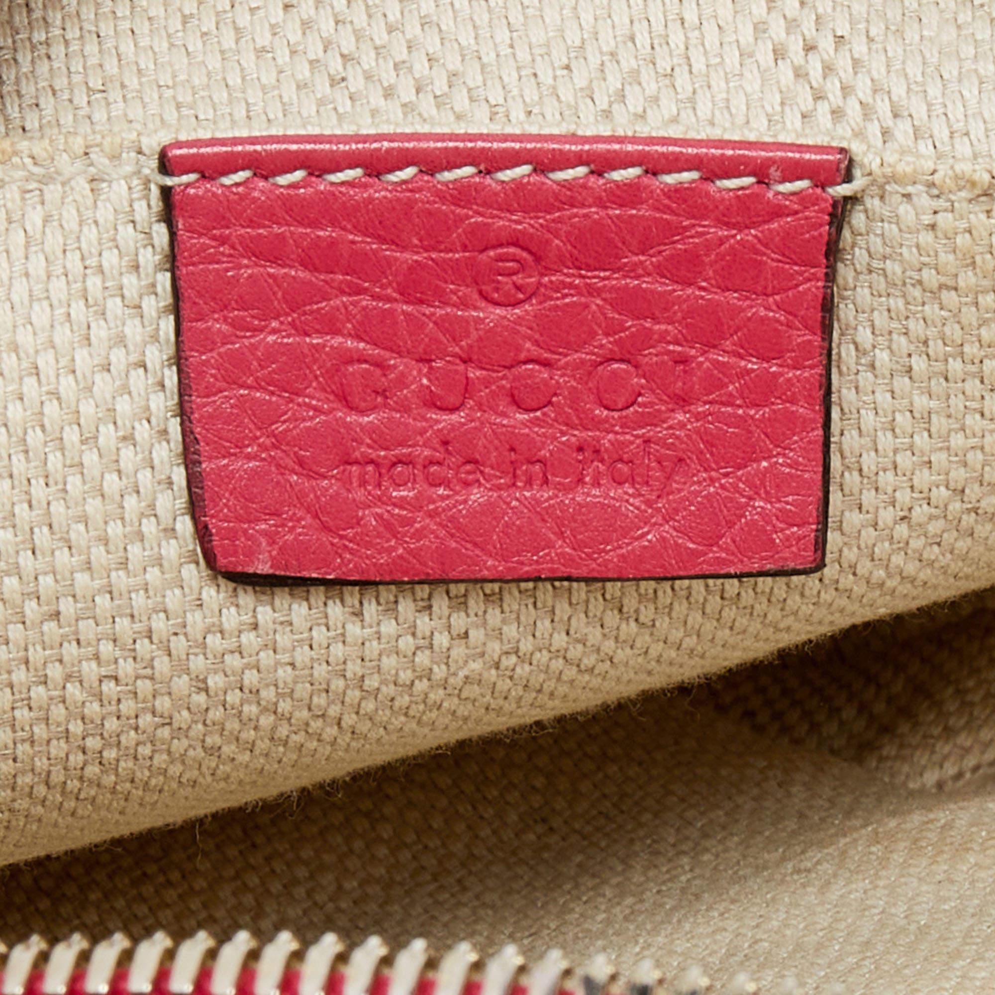Gucci Fuchsia Leather Small Soho Disco Shoulder Bag 5