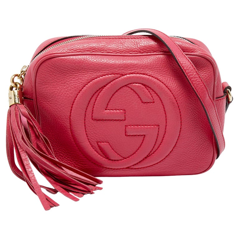Gucci Fuchsia Leather Small Soho Disco Shoulder Bag For Sale at 1stDibs