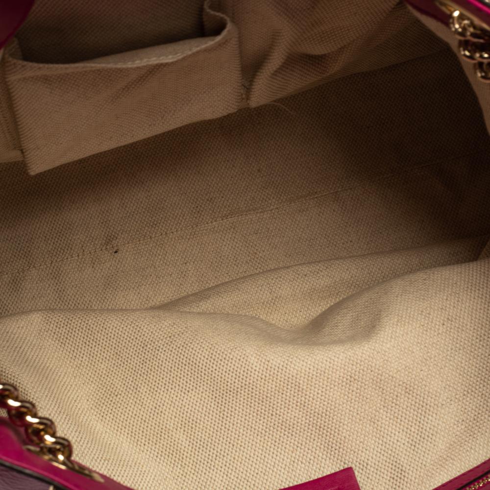Gucci Fuchsia Patent Leather Medium Soho Shoulder Bag 3