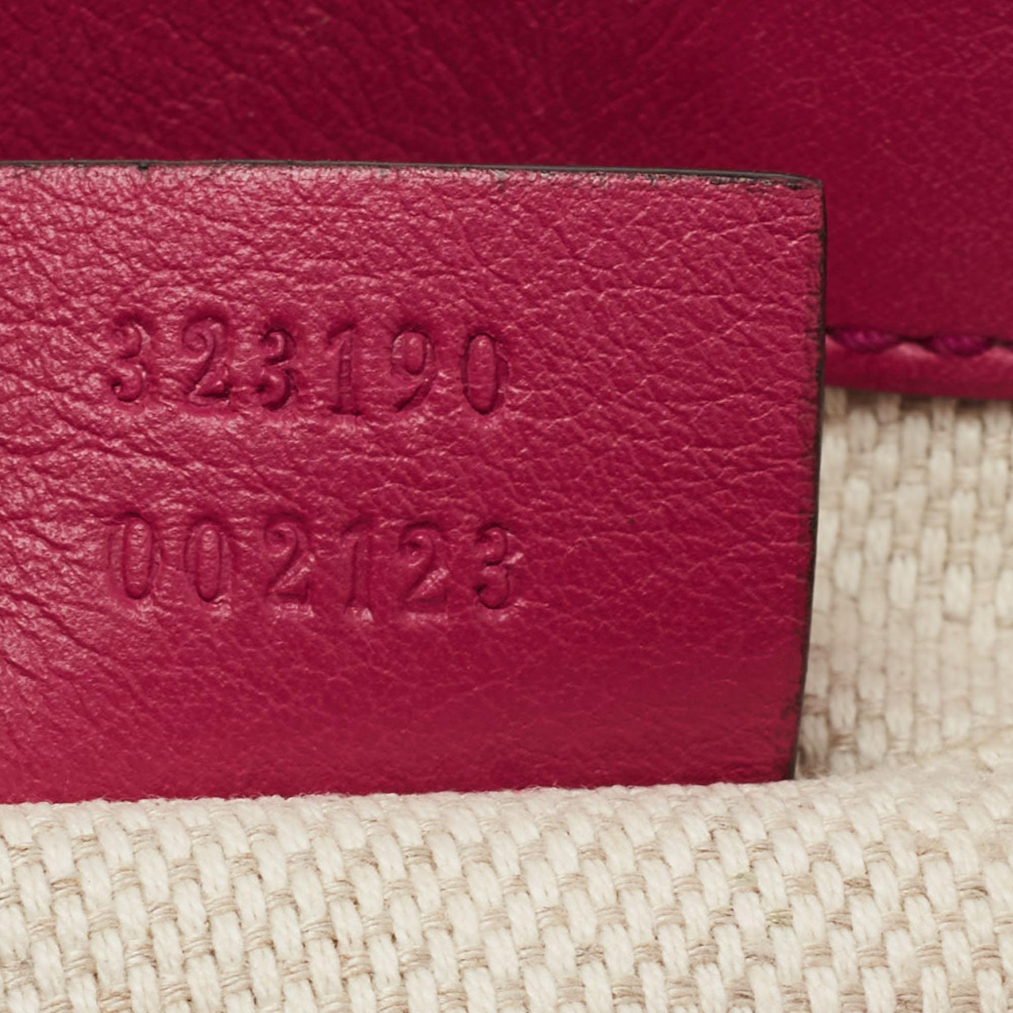 Gucci Fuchsia Patent Leather Soho Flap Chain Crossbody Bag 1