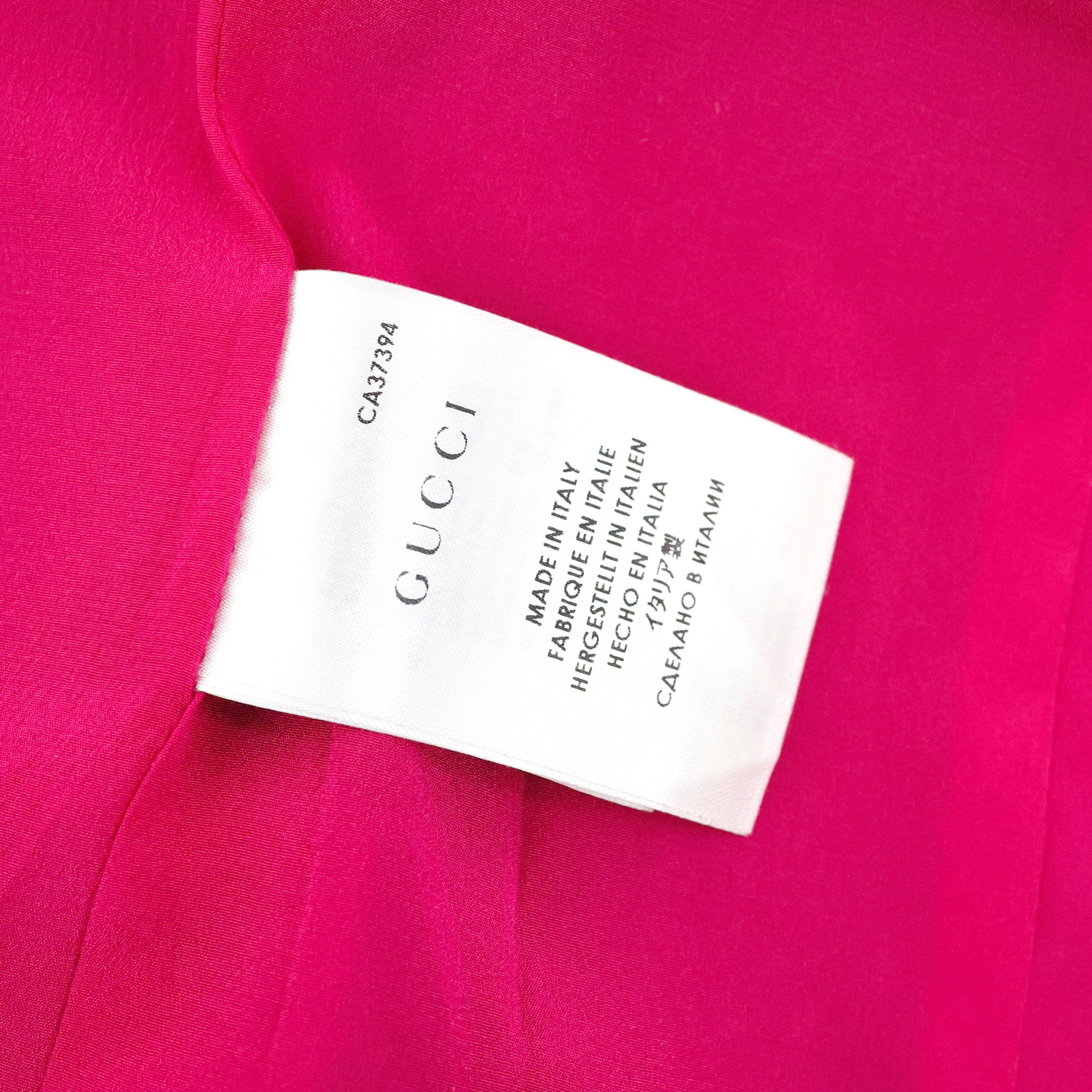 Gucci Fucsia Tailleur in Wool For Sale 3