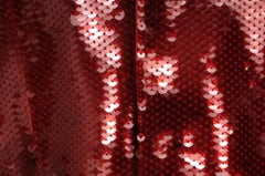 Gucci Fully Sequin Jacket Size IT 46 Small Slim Red Blazer Viscose Silk