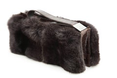 Gucci Fur and Crocodile Clutch Bag