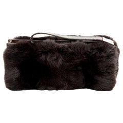 Gucci Fur and Crocodile Clutch Bag