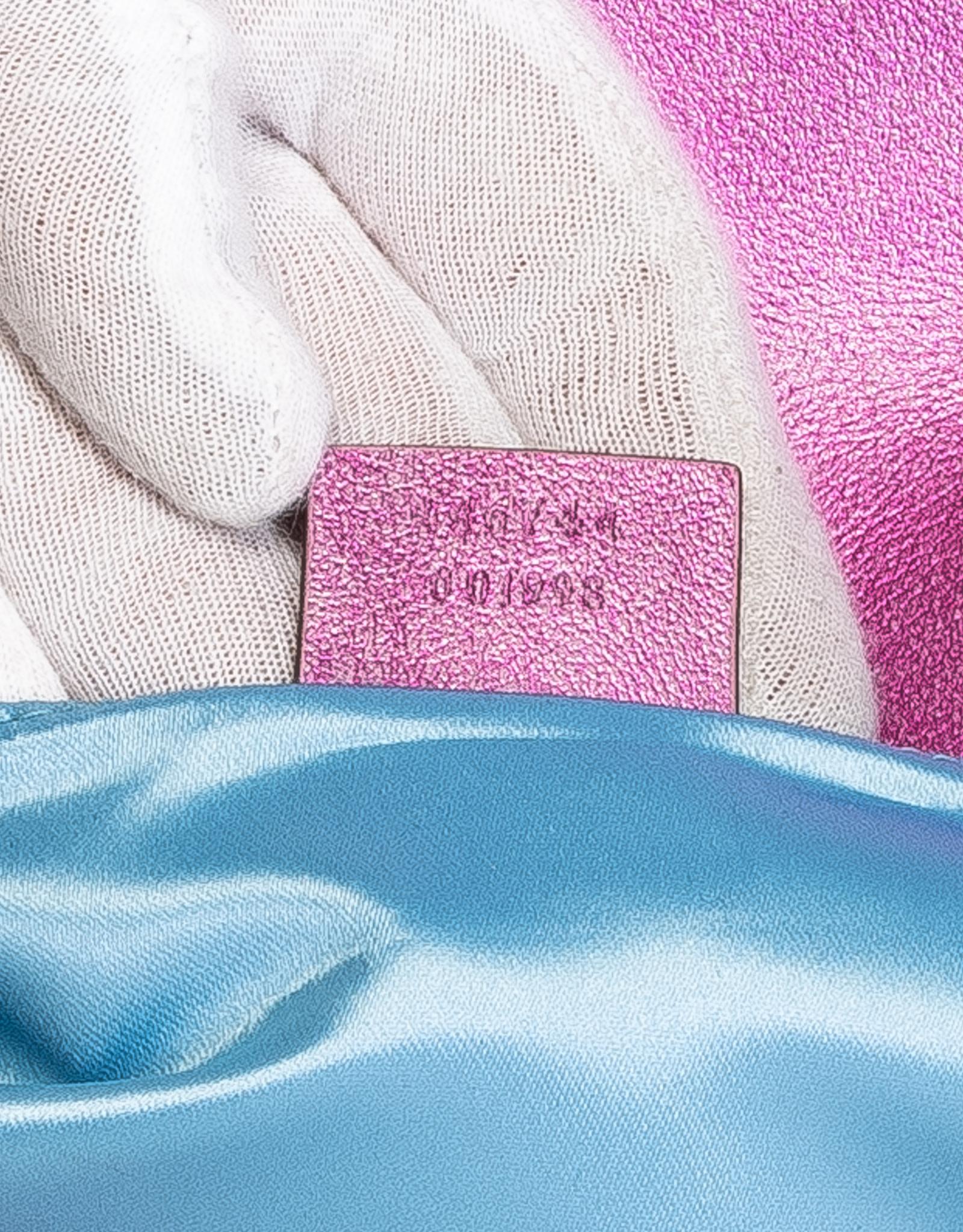 Pink Gucci Fuschia Metallic GG Marmont Bag