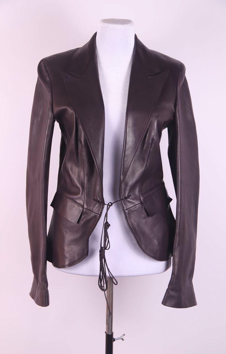Donna Giacca in pelle Tom Ford Gucci FW 2002 in vendita