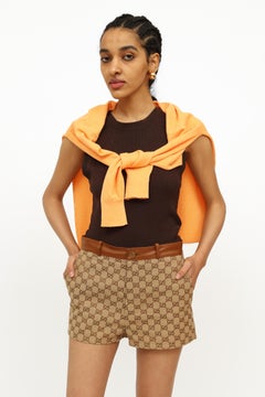 Gucci FW 2021 Brown GG Canvas Short