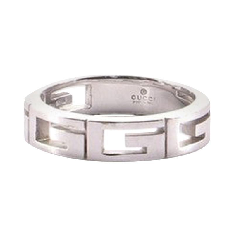 Gucci G Band 18 Karat White Gold Ring