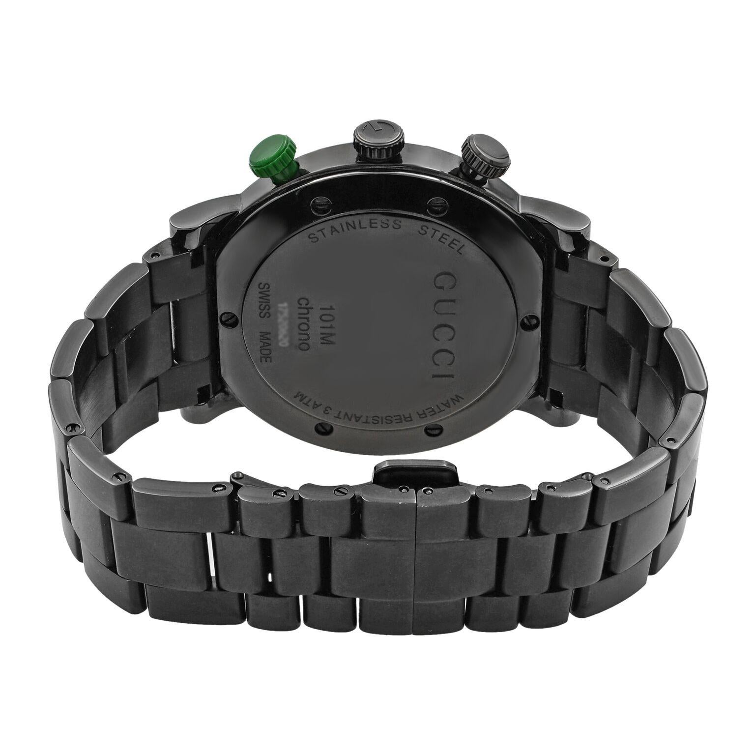 Gucci G-Chrono Black Dial PVD Stainless Steel Quartz Men's Watch YA101331 2