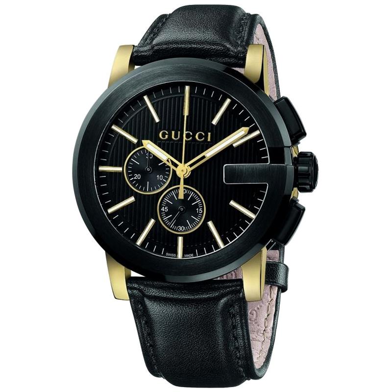 Gucci G-Chrono Chronograph Black Dial Men's Watch YA101203
