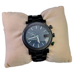 Gucci G Chrono mens black PVD steel Chronograph wristwatch