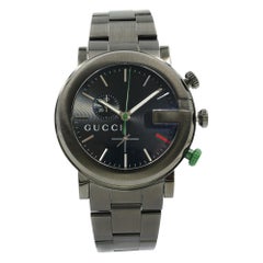 Gucci G-Chrono PVD acier inoxydable cadran noir bâtons Montre pour hommes à quartz YA101331