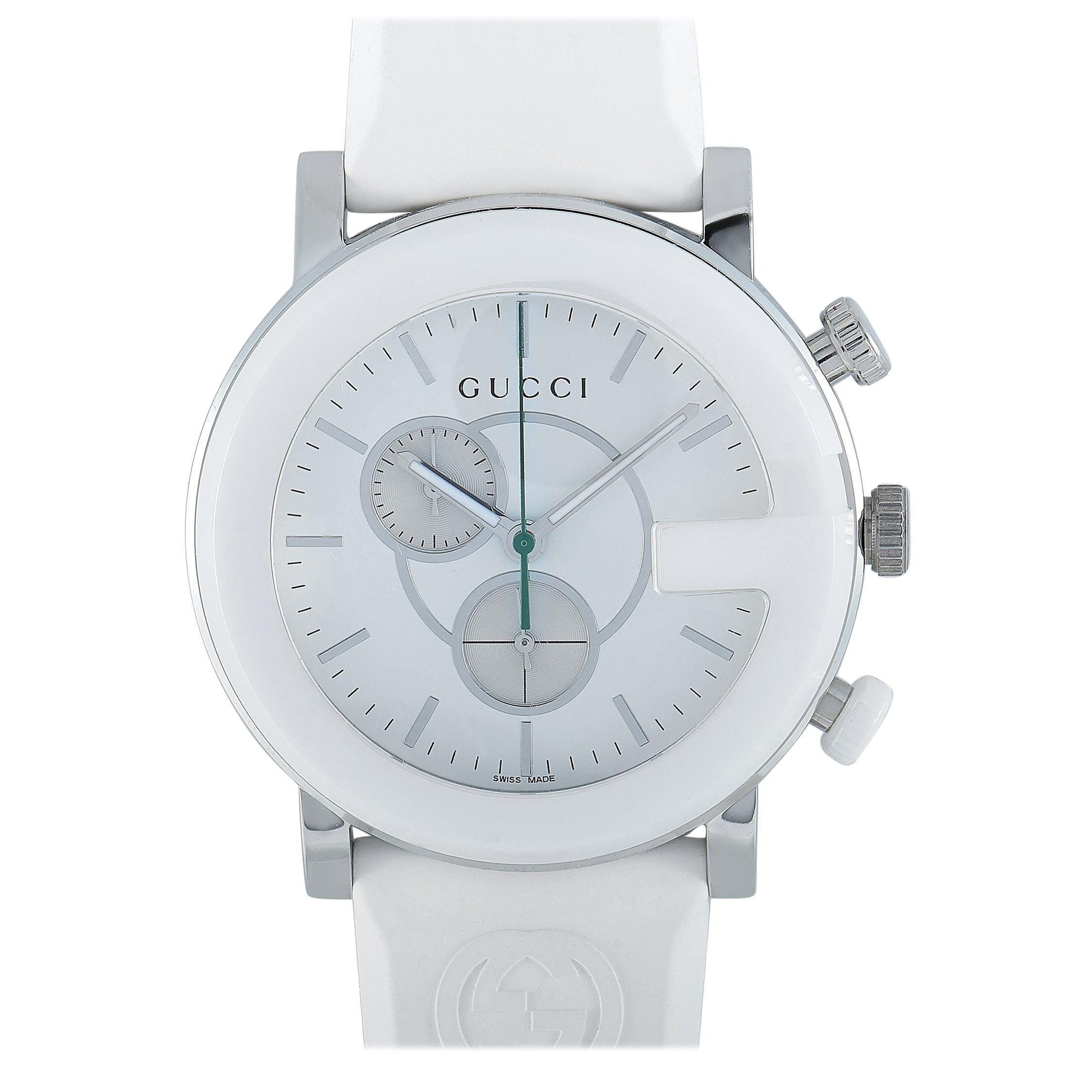 Gucci G-Chrono White Dial Watch YA101346
