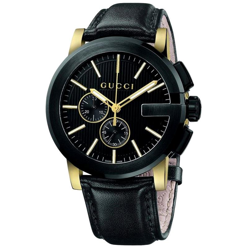 Gucci G Chronograph Black Dial Men's Watch YA101203