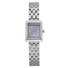 Used Gucci G-Frame Diamond Mother of Pearl Dial Ladies Watch YA128404