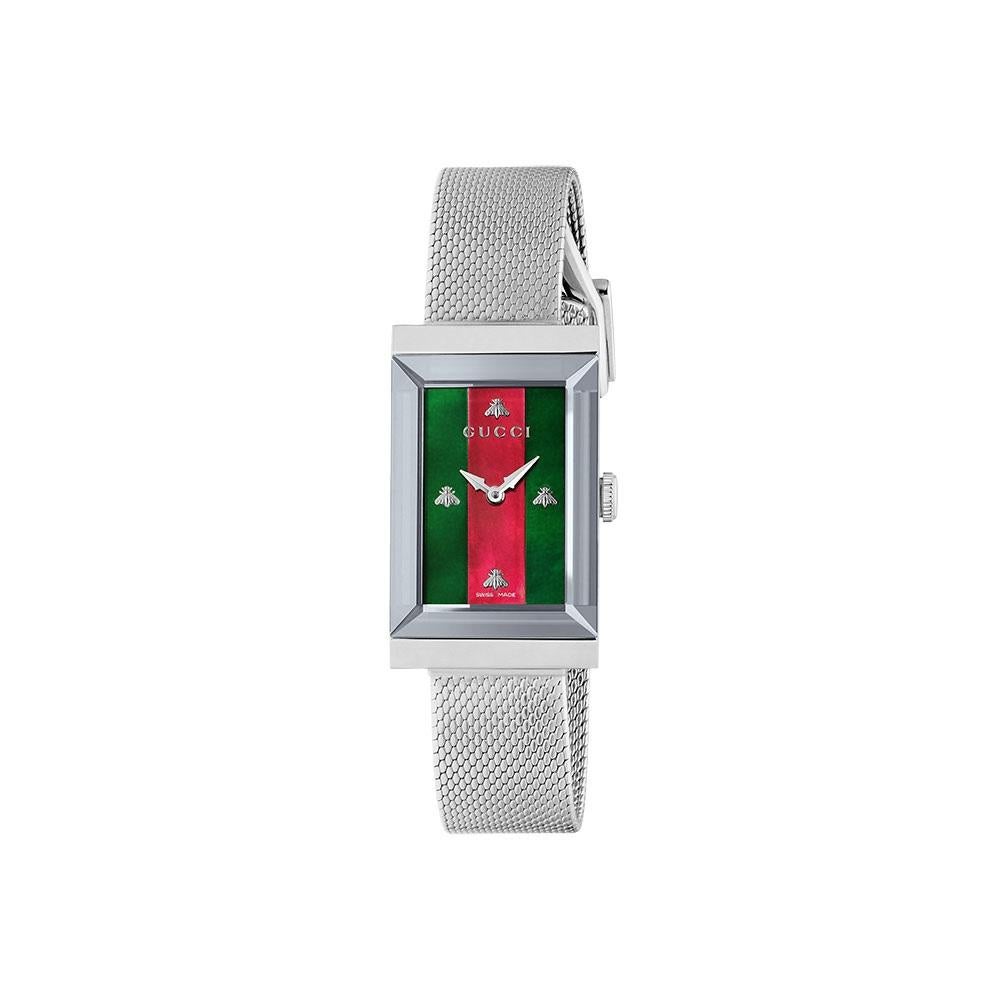 Gucci G-Frame Mesh Strap Watch YA147401 In New Condition In Wilmington, DE