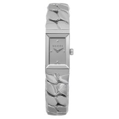 Used Gucci G-Frame Steel Silver Mirror Dial Ladies Quartz Watch YA147501