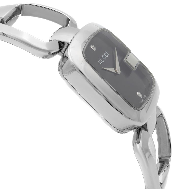 Gucci G Gucci Brown Dial Silver Steel Strap Watch For Women - YA125401