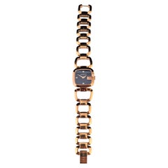 Gucci G ladies rose gold plated wristwatch, Diamond face, watch