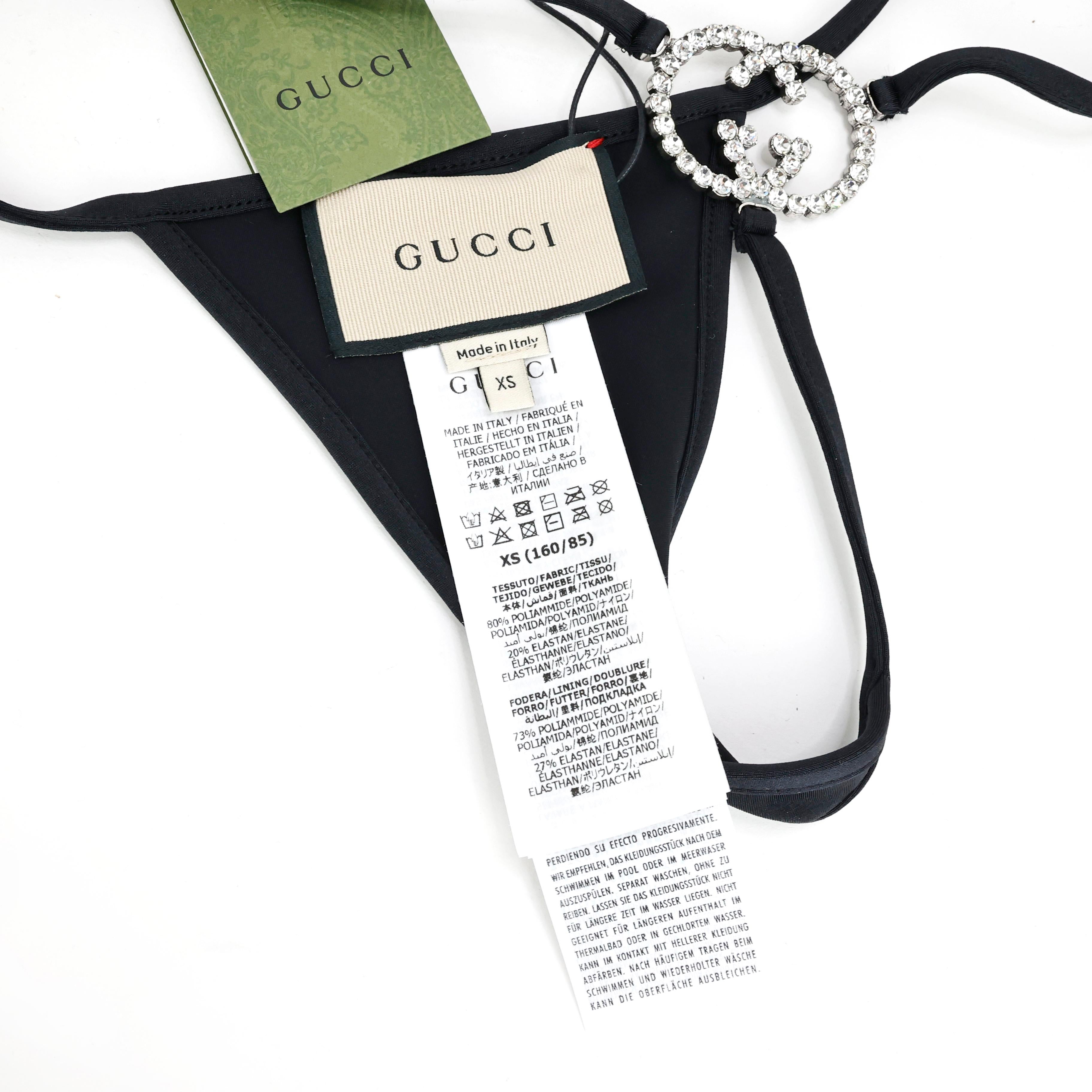 Gucci G String Crystal Embellished Thong / Bikini  For Sale 2