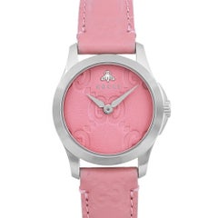 Gucci G-Timeless 27mm Steel Pink Dial Quartz Ladies Watch YA126578