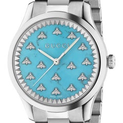 Gucci G-Timeless Turquoise Bee Watch YA1265044