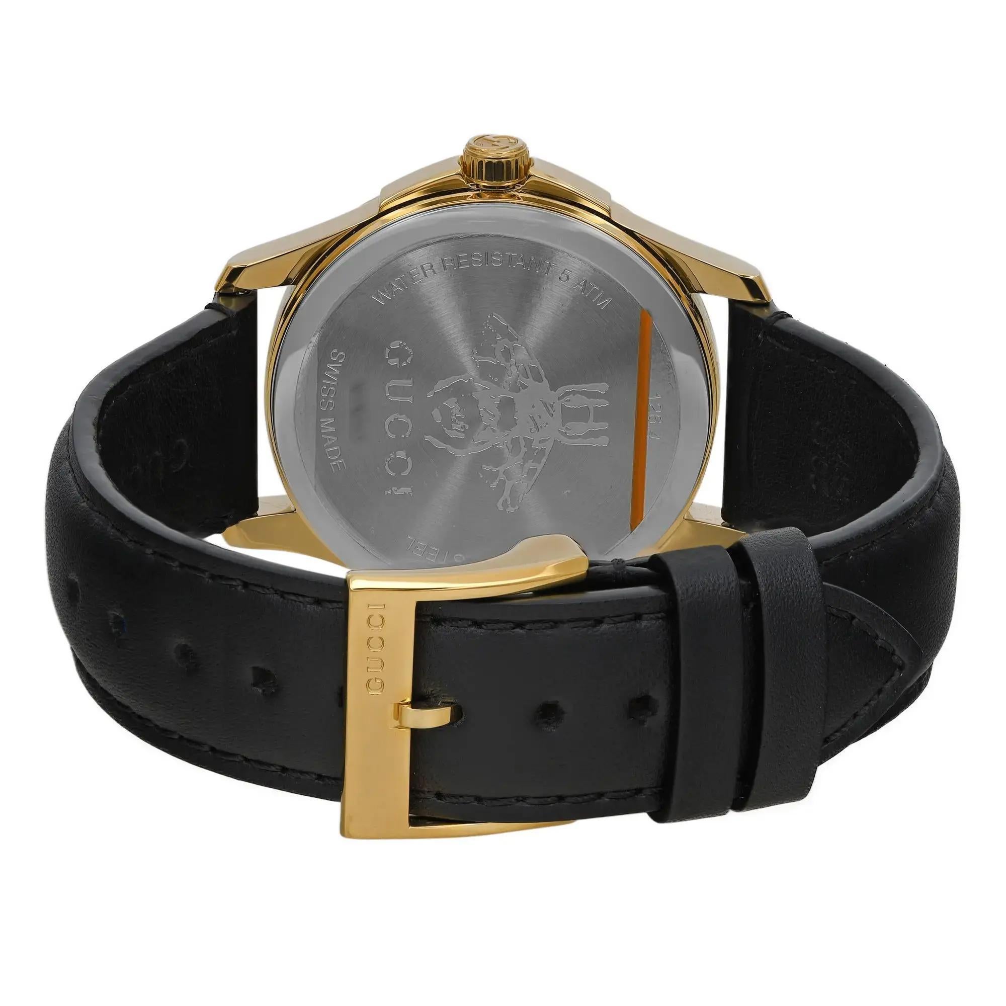 Gucci G-Timeless 38mm Gold Tone Turquoise Blue Dial Montre à quartz pour hommes YA126462 1