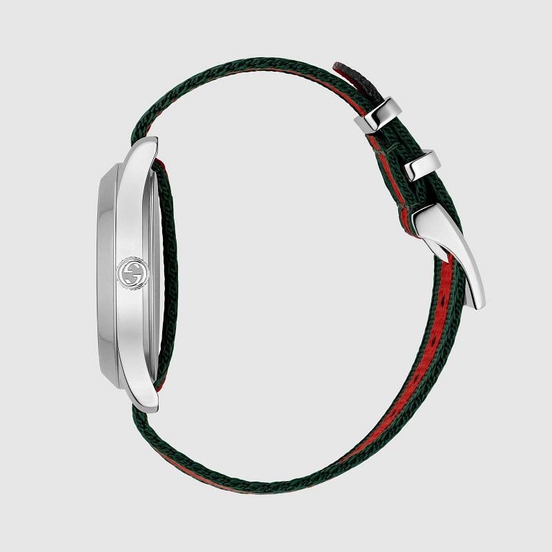 Gucci G-Zeitlose Silber Bienen Damenuhr YA1264148 im Zustand „Neu“ im Angebot in Wilmington, DE